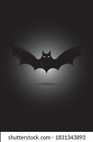 Black bats on a black backdrop With the light of the moon shining Can be used for Halloween.