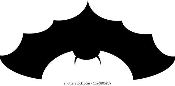 Black bats on a white background
