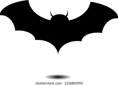 Black bats on a white background