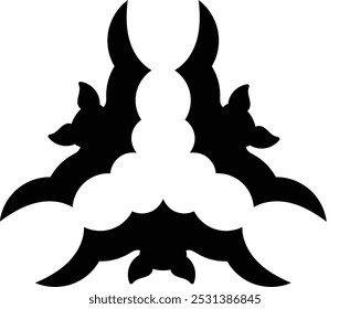 Black bats on white background