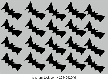 black bats over gray backgraound