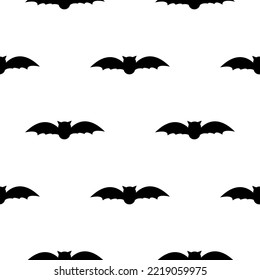 Black bats seamless vector pattern 