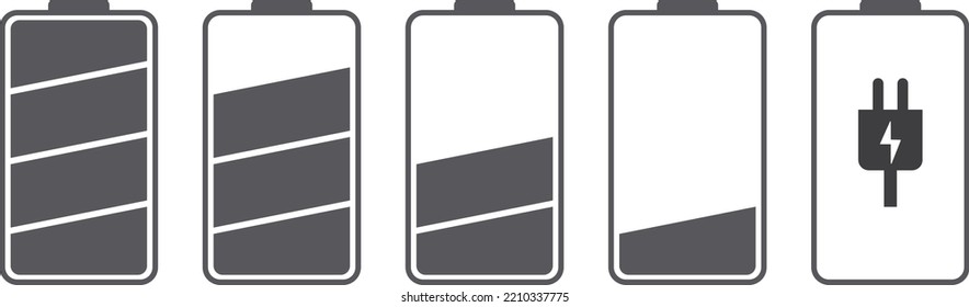 black battery charger sign icon vector