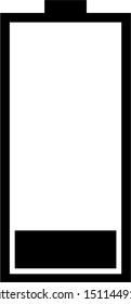 black battery icon vector, energy
