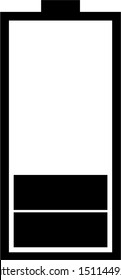 black battery icon vector, energy
