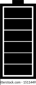 black battery icon vector, energy