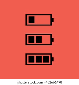 Black battery icon vector illustration