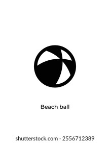 Black Beach ball vector icon