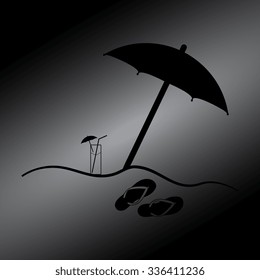 Black beach icon