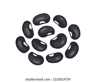 Black Beans Isolated On White Background Stock Vector (Royalty Free