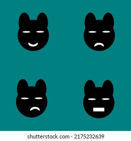 schwarzer Bär auf blauem Hintergrund
