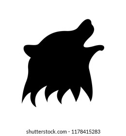 Black Bear Head On White Background Stock Vector (Royalty Free ...