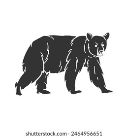 Black Bear Icon Silhouette Illustration. Animals Vector Graphic Pictogram Symbol Clip Art. Doodle Sketch Black Sign.