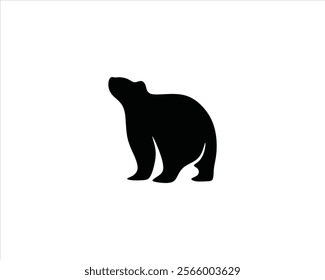 black bear image vector illustration logo design