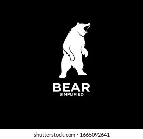 Black bear logo icon design vector illustration