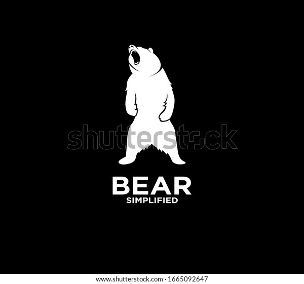 黒い熊のロゴアイコンデザインベクターイラスト のベクター画像素材 ロイヤリティフリー