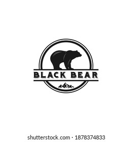 black bear logo on white background