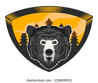 Black Bear Mascot Logo