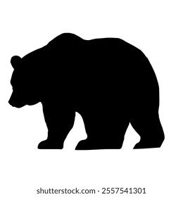 Black Bear silhouette vector design.
