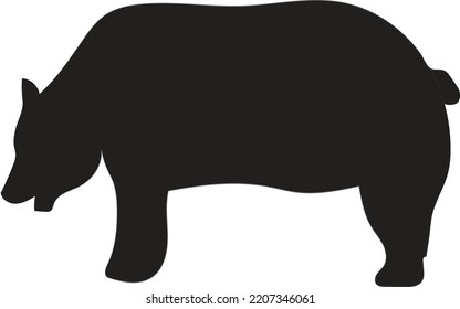 black bear silhouette vector logo