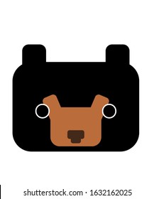 Black Bear Square Icon Art