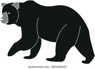 Black bear vector, bear vector, bear illustration