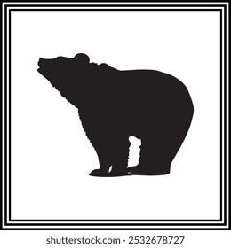 A black bear vector silhouette	
