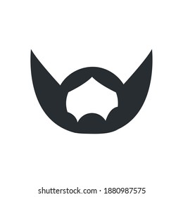 Design der schwarzen Bart-Symbol, Hipster-Kavalier und Mann-Thema Vektorgrafik