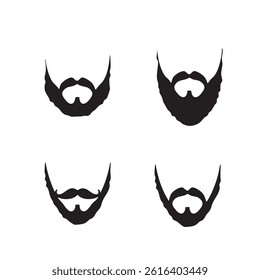 Black Beard Styles For Men Vector