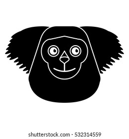 black bearded saki animal brazil pictogram