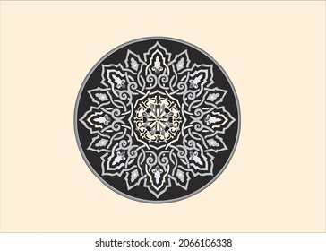 black beautiful mandala illustration  vector 