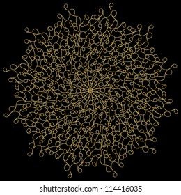 Black beautiful vintage swirl abstract gold card vector eps 8 for brochure, wallpaper, background, backdrop, banner, border, emblem, label, invitation, postcard greeting, wedding card, illustration