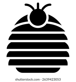  Black Beehive Silhouette Icons vector design
