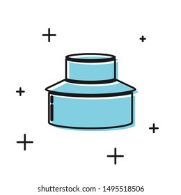 Black Beekeeper with protect hat icon isolated on white background. Special protective uniform.  Vector Illustration