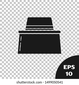 Black Beekeeper with protect hat icon isolated on transparent background. Special protective uniform.  Vector Illustration