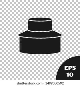 Black Beekeeper with protect hat icon isolated on transparent background. Special protective uniform.  Vector Illustration