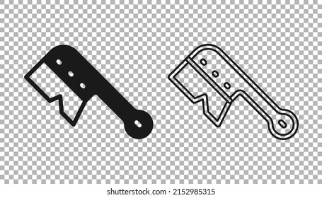 Black Beekeeping brush icon isolated on transparent background. Tool of the beekeeper.  Vector