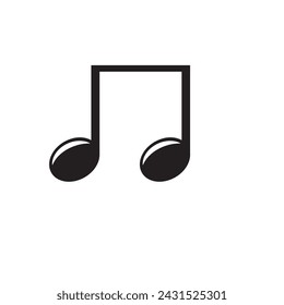 black beem note music  icon vector element design template web