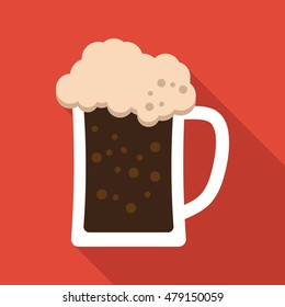 black beer flat icon. You can be used black beer icon for several purposes like: websites, UI, UX, print templates, promotional materials, info-graphics, web and mobile phone apps.