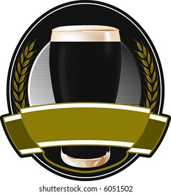 Black beer label