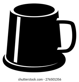 Black Beer Mug vector icon