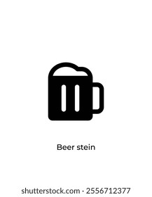 Black Beer stein vector icon