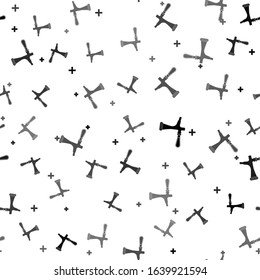 Black Beer tap icon isolated seamless pattern on white background.  Vector Illustration