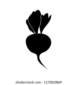 Black beet  icon isolated on white background