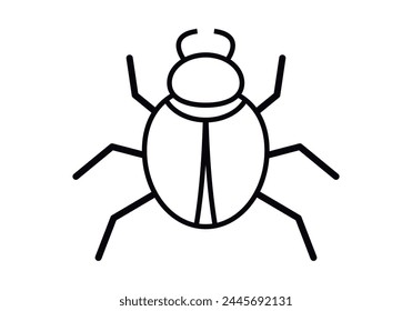 Black beetle icon on white background.