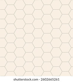 Black beige beehive background. Honeycomb, beehive cells. Bee honey shapes. Vector geometric hexagons of seamless texture.