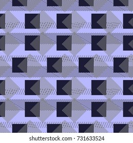 Black beige check seamless background. Vector illustration.