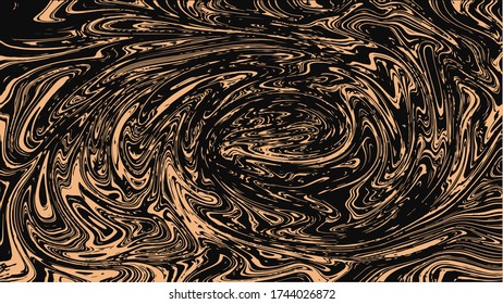 Black and beige color swirl design for fabric water color texture abstract background vector