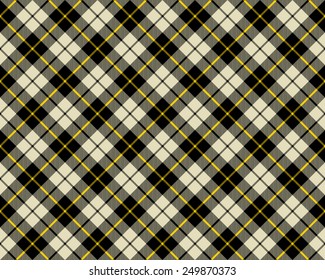 black and beige fabric texture diagonal pattern seamless vector illustration