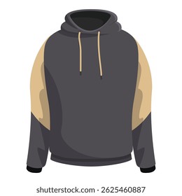 Black and beige hoodie sweatshirt with blank space, perfect for showcasing your designs